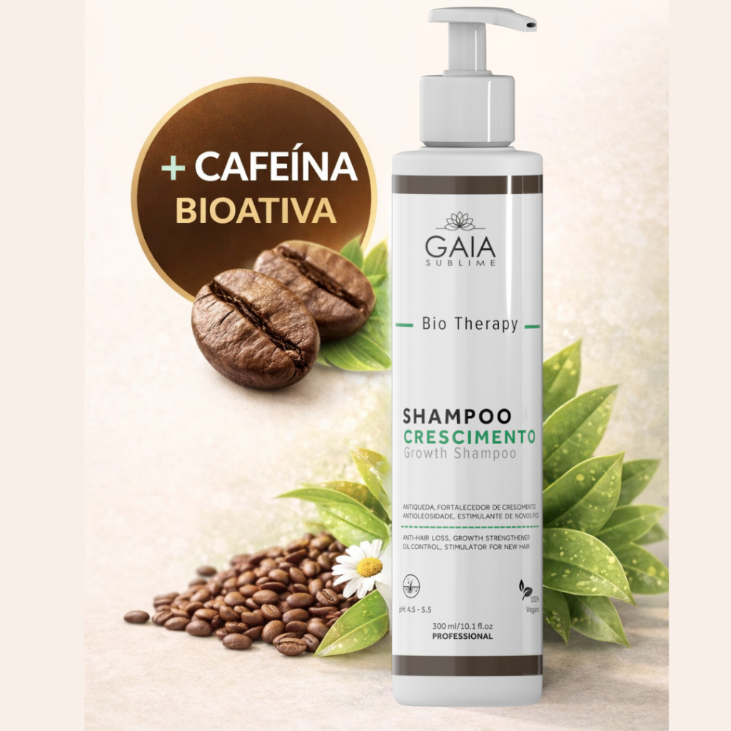 Shampoo com Cafeína Bioativa – Auxilia no Crescimento Capilar e