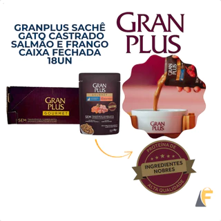 Gran Plus Ração Úmida Gourmet Gato Castrado Sabor Salmão e Frango 85g Sachê em Oferta na Shopee