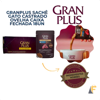 Gatos Gran Plus Ração Úmida  Gourmet Castrado Sabor Cordeiro Ovelha 85g Sachê em Oferta na Shopee