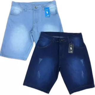 Kit 2 Bermuda Jeans Masculino Qualidade Lycra Desconto Envio Rapido Aproveite