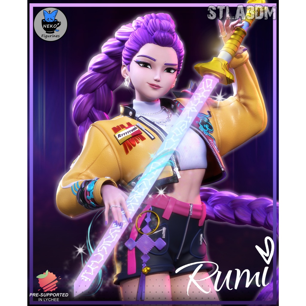 boneco action figure k-pop demon hunters rumi a pronta entrega 27 cm ...