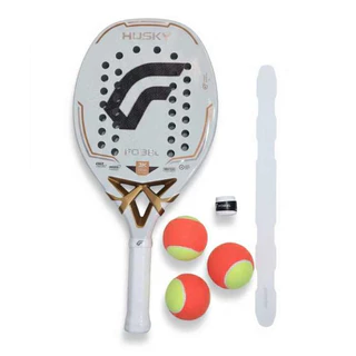 RAQUETE BEACH TENNIS HUSKY FOBEL 2026 + Protetor + Overgrip + 3 Bolas em Oferta na Shopee