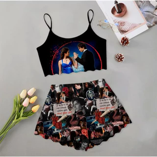 Pijama ondinha | Baby doll | Diários de um vampiro | The Vampire diaries em Oferta na Shopee