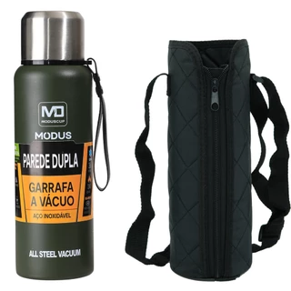 MODUS Garrafa Térmica Aço Inoxidável Portátil Copo Com Bolsa 1000ML/1500ML