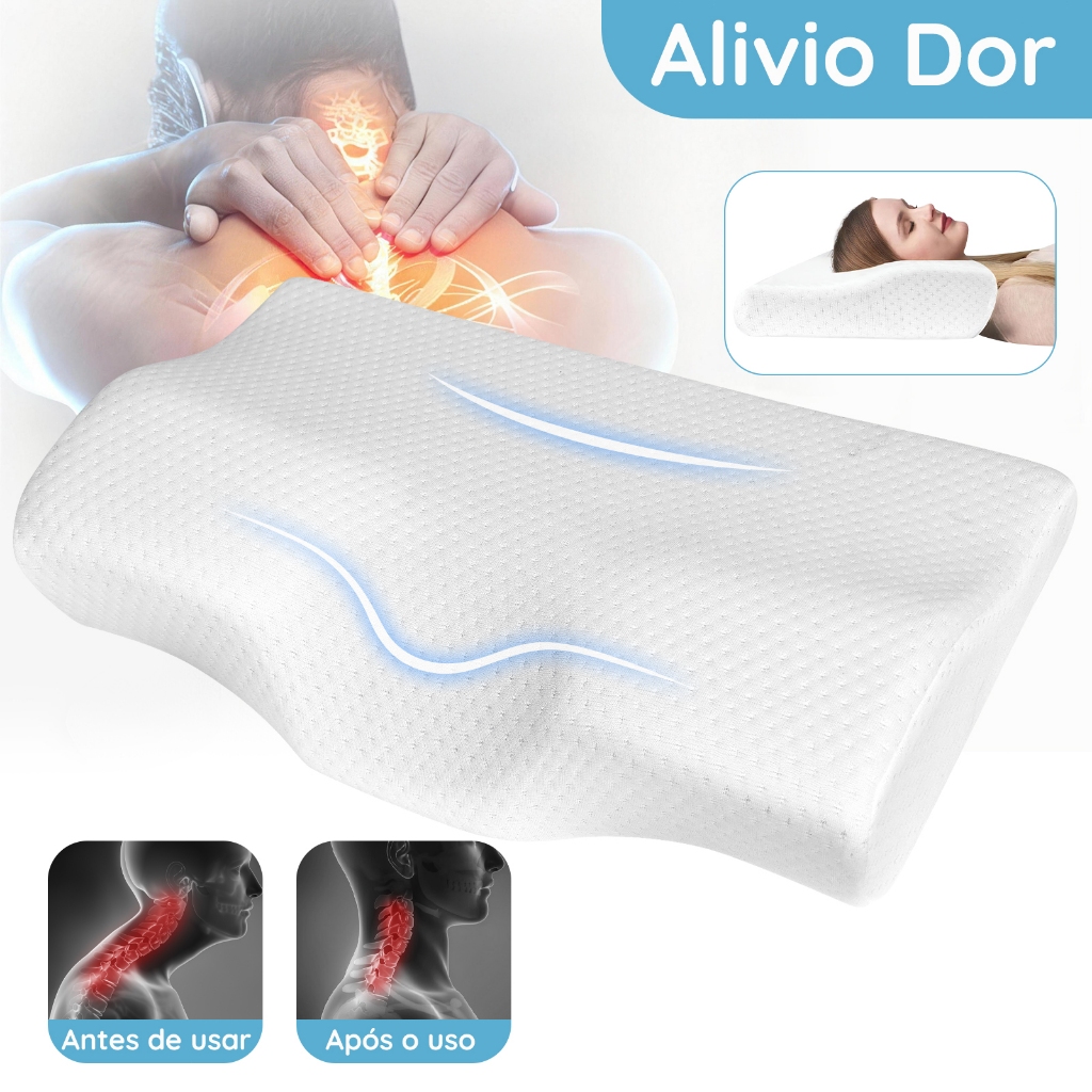 Travesseiro Ortopédico Cervical Nasa Original Antialérgico Anti Ronco ...