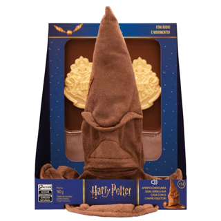 Tablete Chocolate ao Leite Pelúcia Chapéu Seletor Harry Potter 160g Cacau Show em Oferta na Shopee