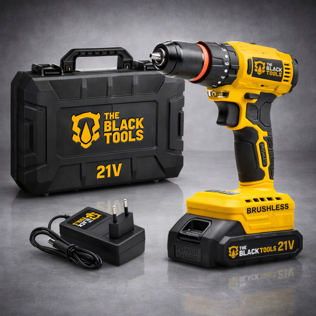Parafusadeira Furadeira Impacto The Black Tools Motor Brushless