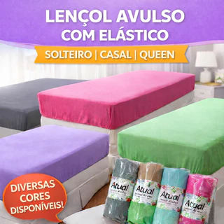 Lençol de cama com elástico Fio 30/1 100% Algodão Malha Atual Solteiro - Casal - Queen  |1286-1287-1288| Oferta em Oferta na Shopee