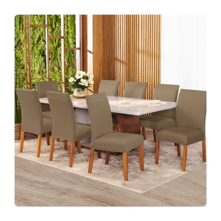 Kit Capas De Cadeira 8 Unidades Elastex Várias Cores em Oferta na Shopee