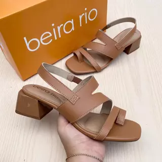 Sandália Feminia Beira Rio Salto Baixo Confortável Acolchoado Moda Casual Escritório em Oferta na Shopee