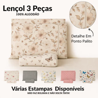 Jogo de Lençol Percal 180 Fios Algodão 100% Toque Macio com Elástico Solteiro Casal Queen King em Oferta na Shopee