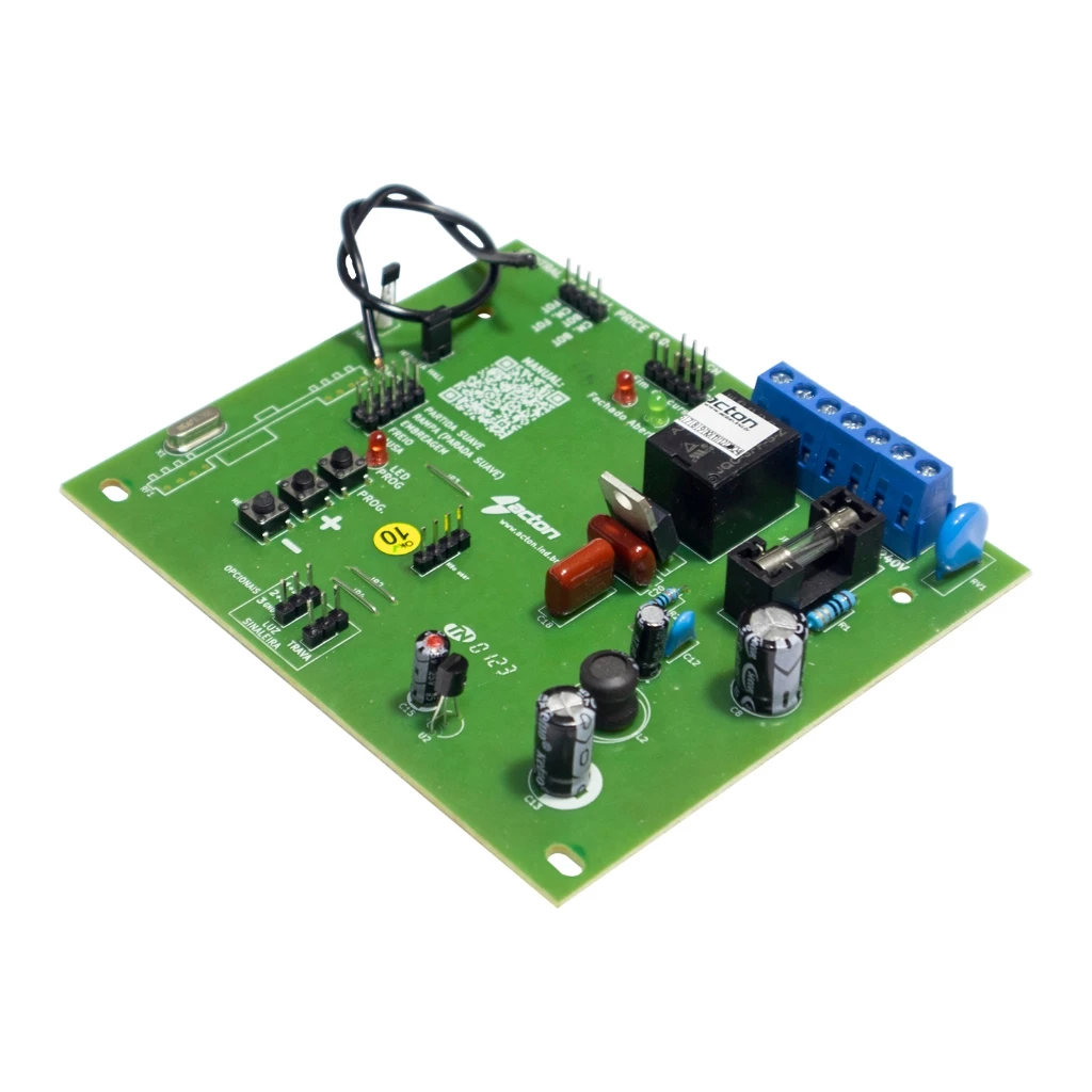 Central Placa Motor Portão AC4 Hall Price com Sensor Hall + 2 controles