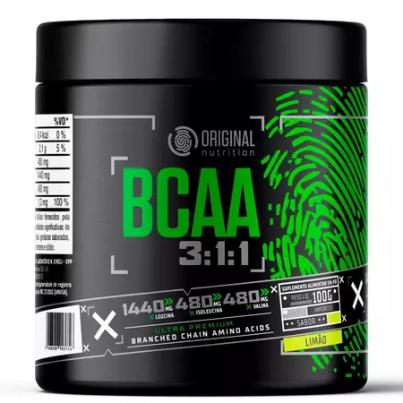 Bcaa Powder 100G Limão Original Nutrition