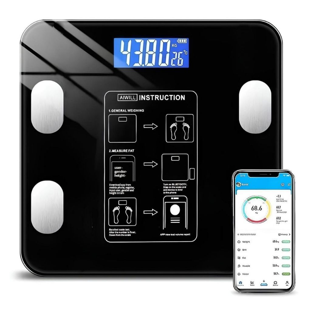 Balança Digital Medidora Corporal Bioimpedância até 180kg | Shopee Brasil