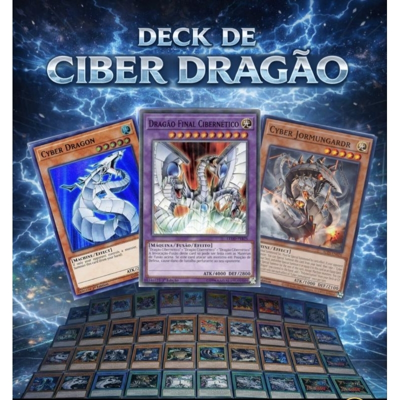 Set Deck Ciber Drago - Cartas Originais Yu-Gi-Oh / Yugioh | Shopee Brasil