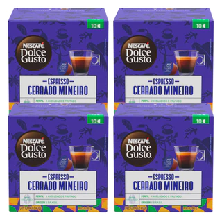 Dolce Gusto Café Cerrado Mineiro Espresso Kit 4 Caixas 40 Cápsulas em Oferta na Shopee
