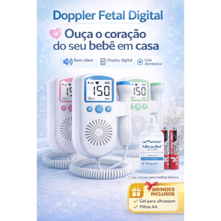 Kit Sonar Fetal Doppler Monitor Frequência Cardíaca + gel + Brinde - Batimento bebe ultrassom em Oferta na Shopee