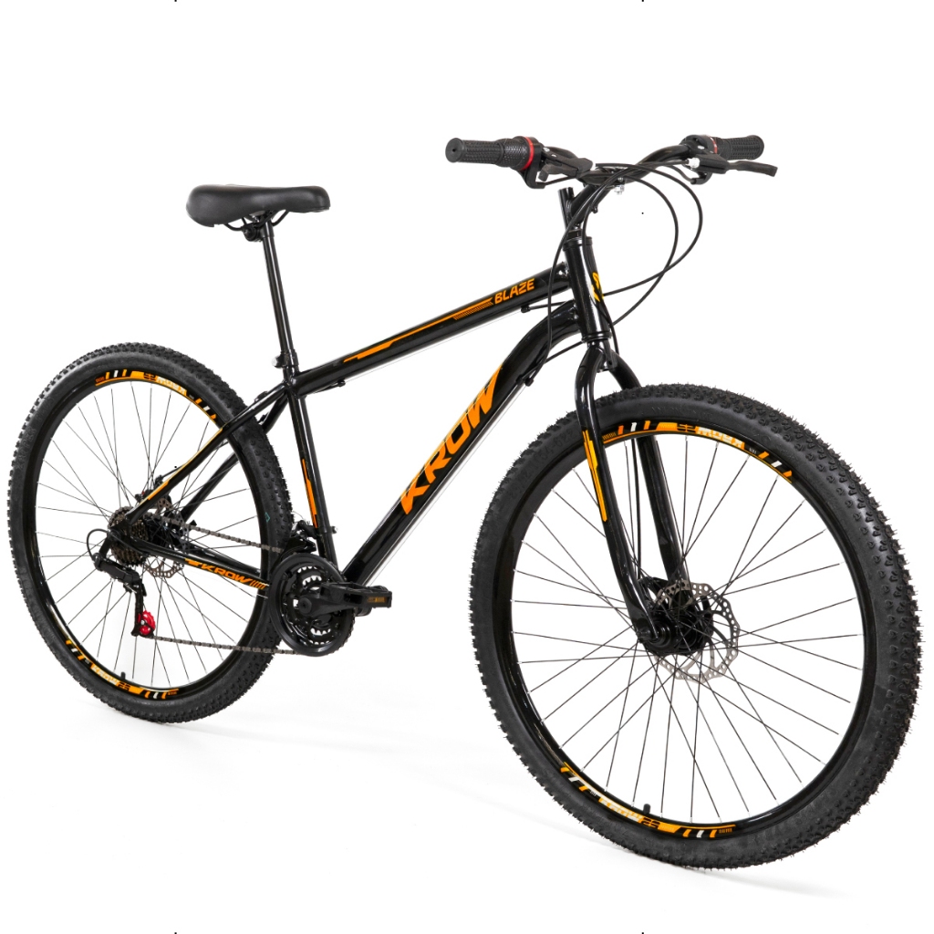 Bicicleta Aro 29 Aço Carbono Freios A Disco 21 Marchas Krow Bikes Para ...