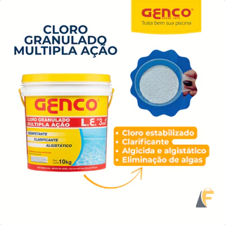 Cloro Genco Para Piscina 10kg Granulado Balde em Oferta na Shopee