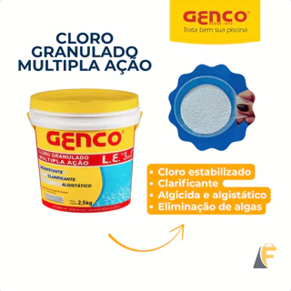Cloro Genco Para Piscina 2,5kg Granulado Baldinho em Oferta na Shopee