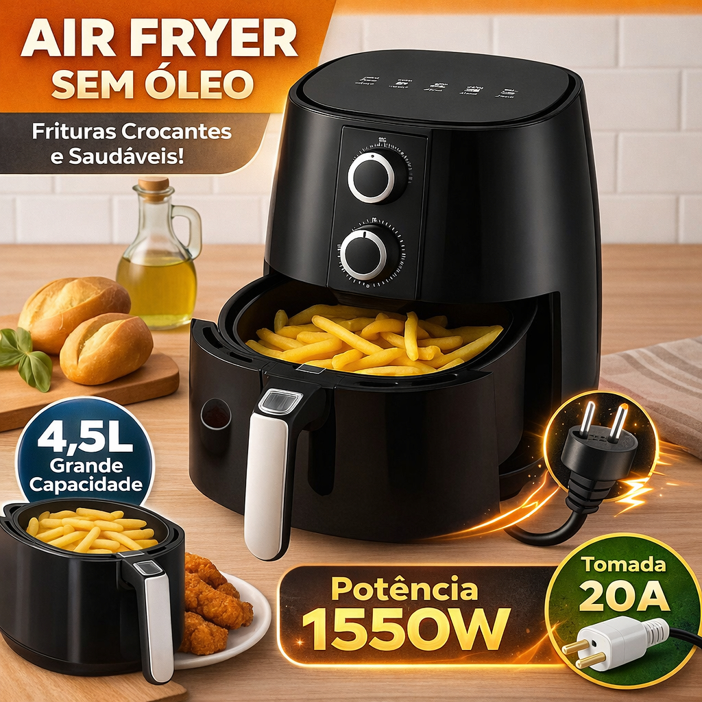 Timer 60 Min Fritadeira Air Fryer Dkj1-30 R50024942 E210866 em