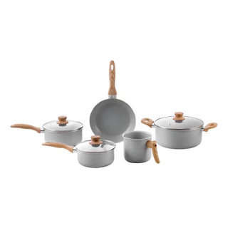 Conjunto De 5 Panelas Gris Brinox Ceramic Life Easy Cinza Antiaderente em Oferta na Shopee