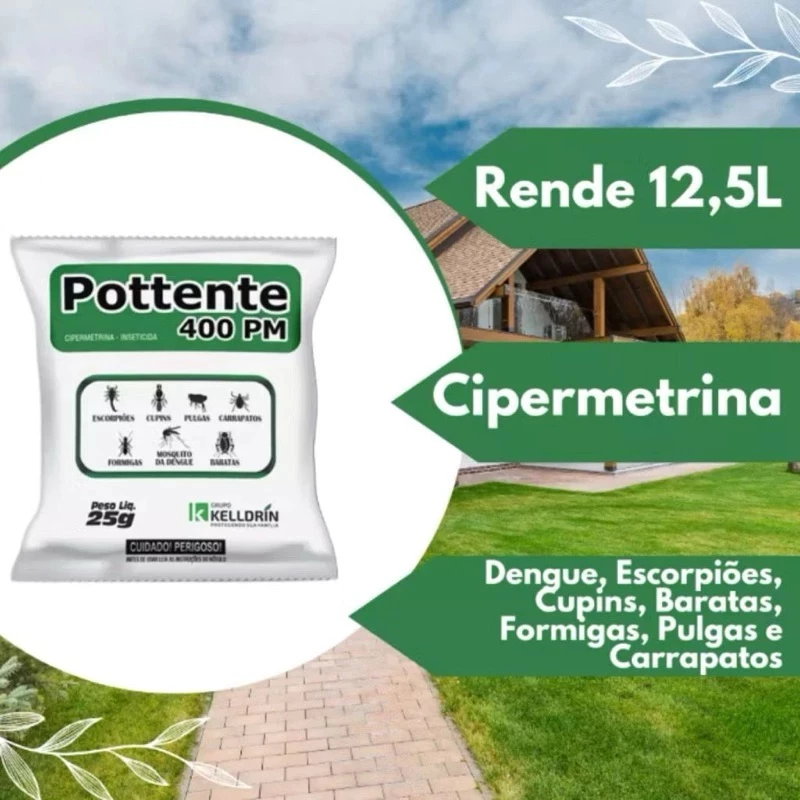 Kit Pottente com 3 unidades de 25g para controle de pragas