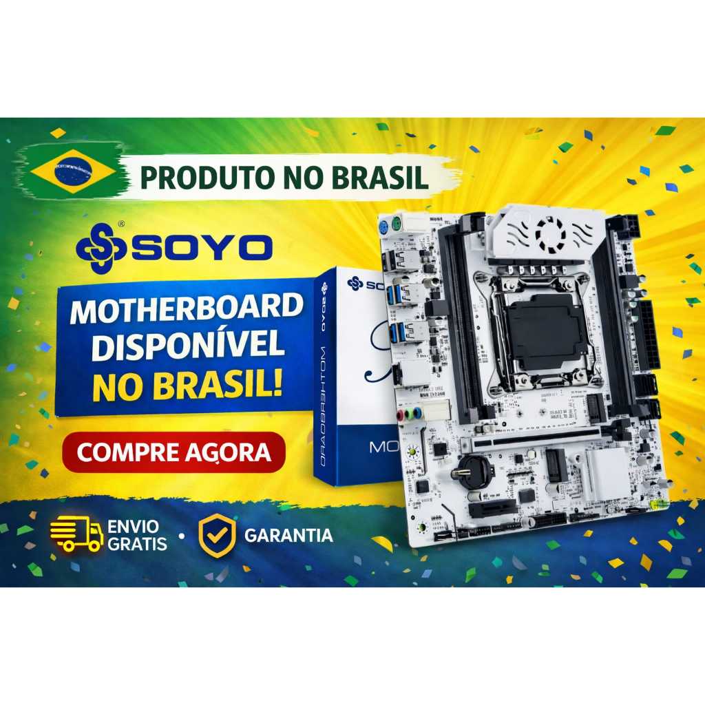 その他 tarao Placa-mãe Soyo X99 D4 para Intel XEON E5 V3 e V4, DDR4, 2x Slot M