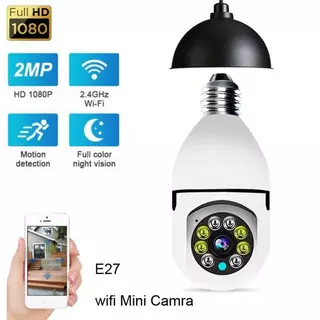 Câmera de Espiã Visão Noturna Panorâmica Rotativa 360 Wifi em Oferta na Shopee