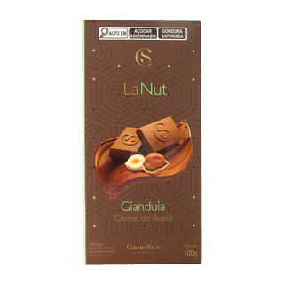 Barra LaNut de chocolate ao Leite e avela  100g cacau Show em Oferta na Shopee