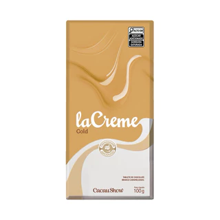 Barra Lacreme Gold de Chocolate Branco 100g Cacau Show em Oferta na Shopee
