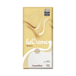 Barra LaCreme de Chocolate Branco 100g Cacau Show em Oferta na Shopee