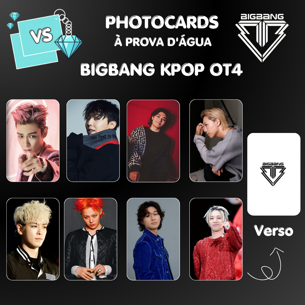 Photocards BIGBANG OT4 à prova d'água Fan-made 5.5x8.5cm daesung