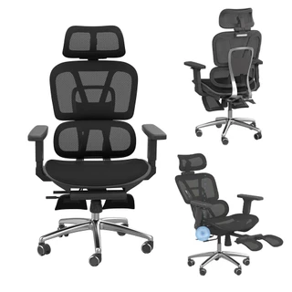 Cadeira De Escritório Ergonômica Braços 6D Até Mesh Com Apoio Lombar E De Pernas Assento , Suporta 150kg em Oferta na Shopee