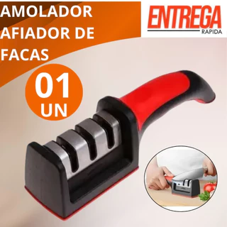 Amolador Afiador De Facas Em Aço Inox Profissional Três Níveis em Oferta na Shopee