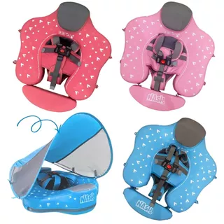 Bóia Flutuador Piscina para Segurança do Bebê com Proteção UV Nash Rosa e Azul em Oferta na Shopee