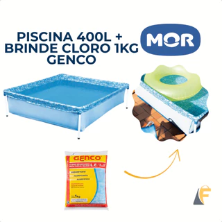 Piscina 400L Infantil Mor com Estrutura + Brinde Cloro 1kg em Oferta na Shopee