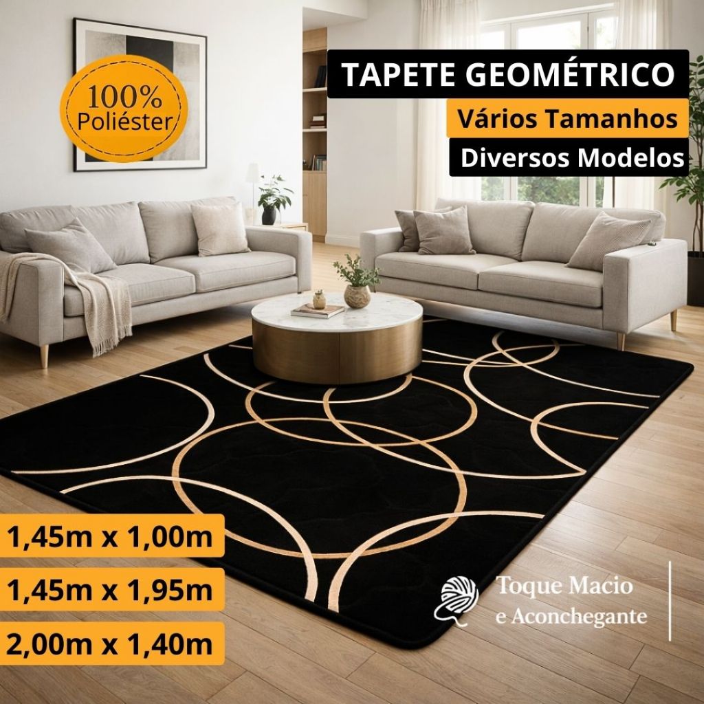 Tapete Sala Quarto Geomético Vários Tamanhos Antiderrapante Flannel Estampado | Shopee Brasil