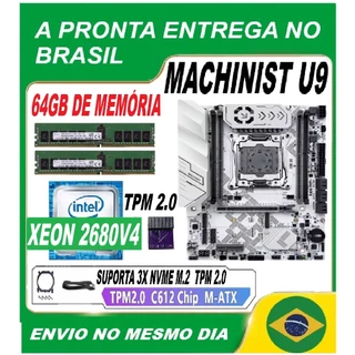 KIT GAME TPM 2.0+MACHINIST X99 U9+XEON+2680V4+64GB DDR4