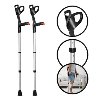 Par Muleta Ortopédica Canadense Auxiliar Com 10 Niveis de Regulagem até 120 Kg em Oferta na Shopee