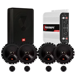 Kit 4 Alto Falantes Jbl 6 Pol 62VFX55 + Módulo Ts400x4 + Caixa Amplificada Ativa SW8A-MS 400w em Oferta na Shopee