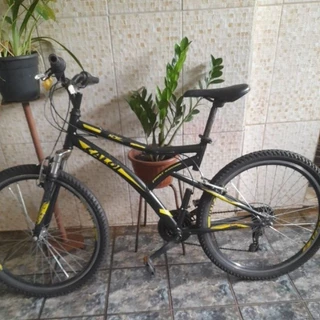 Bicicleta Caloi aro 26- roda aérea- 21 marchas- revisada- usada em Oferta na Shopee