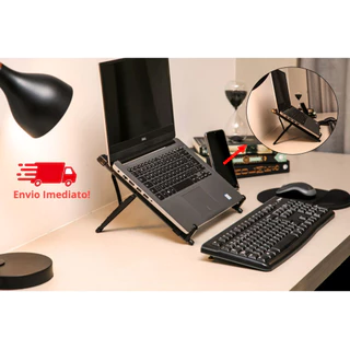 Suporte apoio Notebook Base notebook laptop Regulável Preto Ergonômico 5 Regulagens