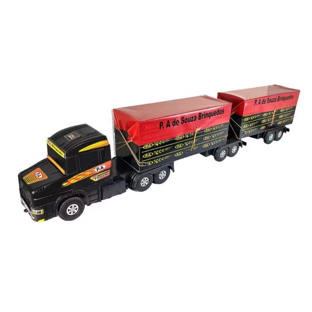 Caminhão Bitrem Graneleiro C/ Lona Brinquedo Gigante 1,30m | Shopee Brasil
