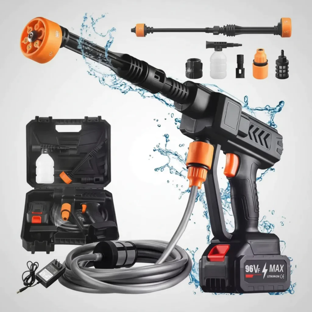 Lava Jato Portátil Alta Pressão Recarregável Bateria VAP preto 127 220v 50hz hz
