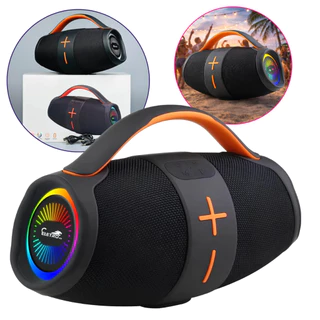 Caixa de som Bluetooth  Portátil Boombox 100W à prova d'água super Potente Graves Bass Bosst  Subwolfer Com Luzes RGB em Oferta na Shopee