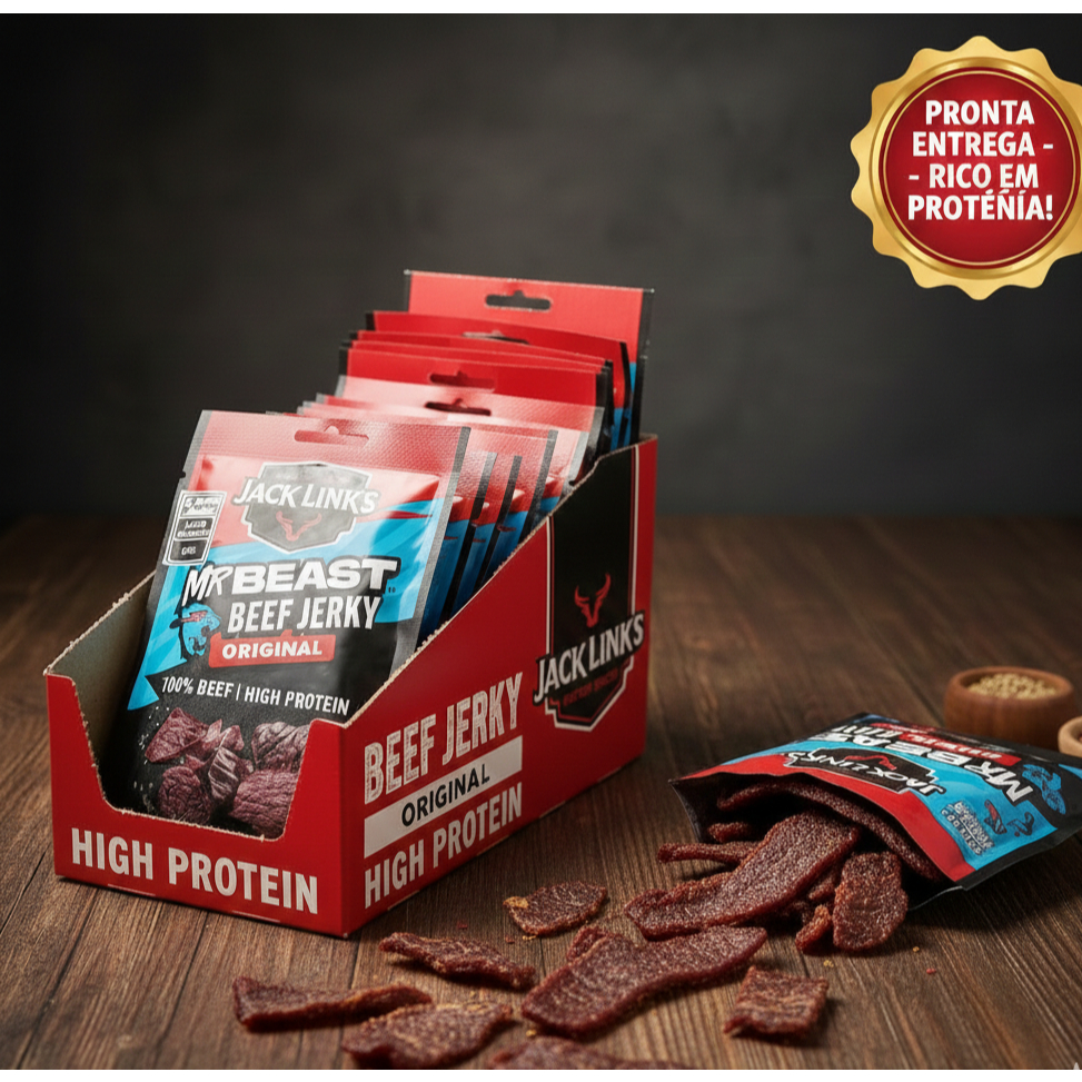 Beef Jerky Original Mr Beast Jack Link's - 60g - Caixa Fechada