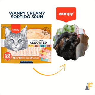 Wanpy Creamy Petisco Snack Cremoso para Gatos Treat Sabores Sortido 50 Sachês em Oferta na Shopee