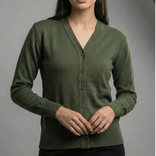 Casaco Cardigan Feminino Blusa Básico Tricot Inverno Casaquinho com Botão Elegante