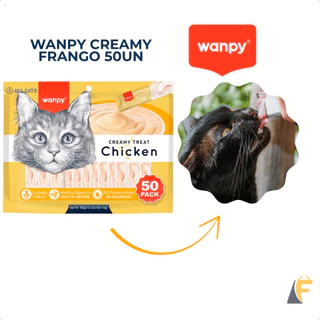 Wanpy Gatos Creamy Petisco Snack Cremoso Treat Frango 50 Sachês em Oferta na Shopee
